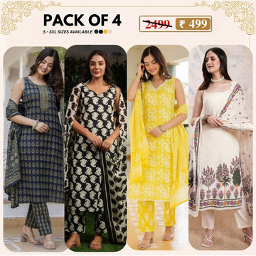 Designer 4-Piece Kurti Set with Matching Dupatta | MD-09