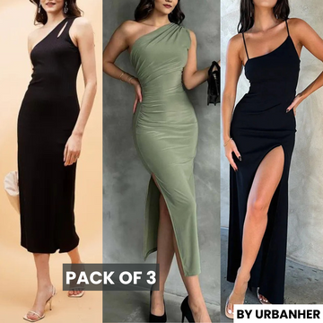 3-Pack Bodycon Dress Combo – Versatile Styles for Every Occasion | DC-02