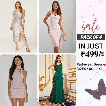4-Piece Women’s Party Dress Combo Glam Up Every Occasion | PD-05