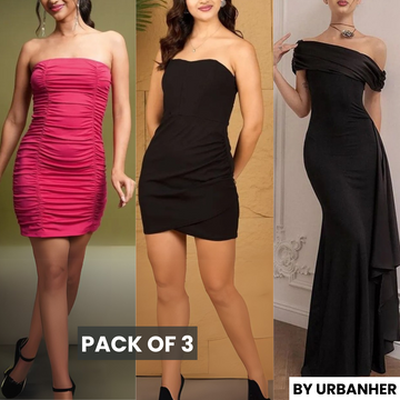 3-Pack Bodycon Dress Combo – Versatile Styles for Every Occasion | DC-07