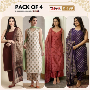 Designer 4-Piece Kurti Set with Matching Dupatta | MD-05