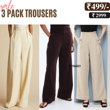 Women’s 3-Pack Trouser Combo | Cozy Comfort for Everyday Wear | TC-09
