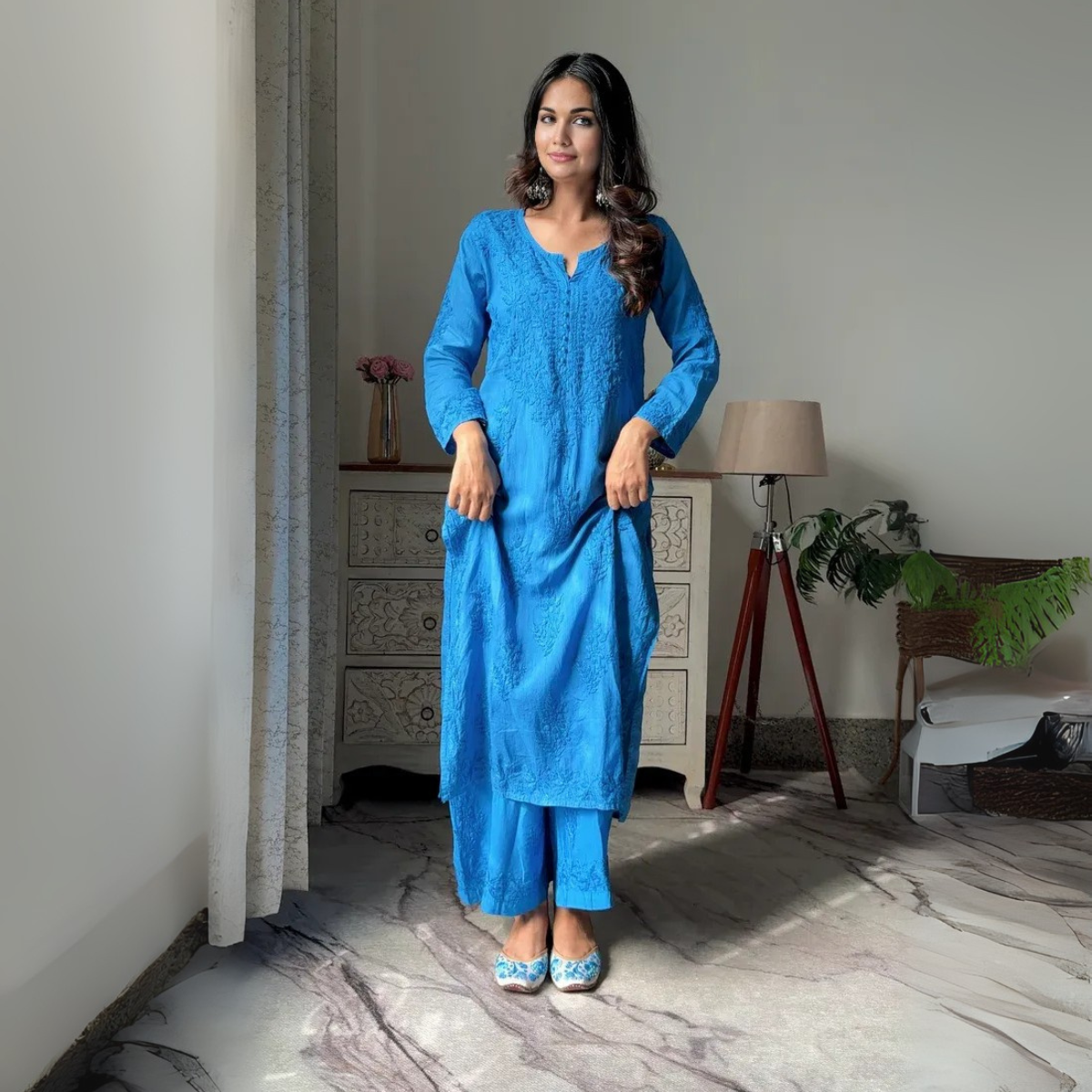3 Combo Pack | Women Chikankari Work Kurti Set | Full Sleeves - CKS02
