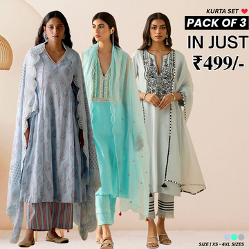 PACK OF 3 | Stylish Women’s Fancy Ethnic Kurta Set for Special Occasions | WK-10