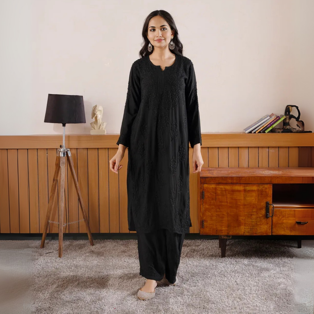 3 Combo Pack | Women Chikankari Work Kurti Set | Full Sleeves - CKS02