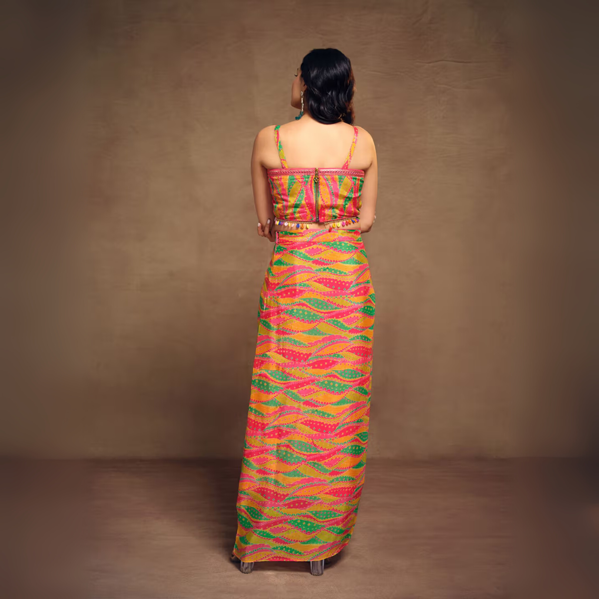 Elegant Indo-Western 3-Piece Combo | Jacket, Shrug, or Dupatta | IW-05