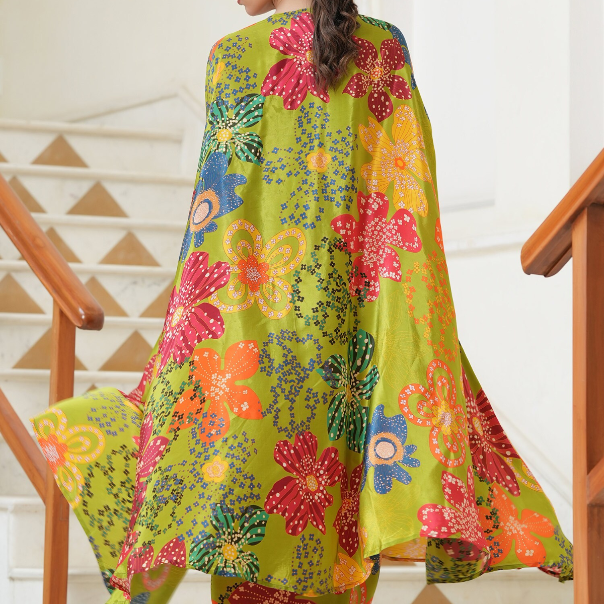 Elegant Indo-Western 3-Piece Combo | Jacket, Shrug, or Dupatta | IW-02