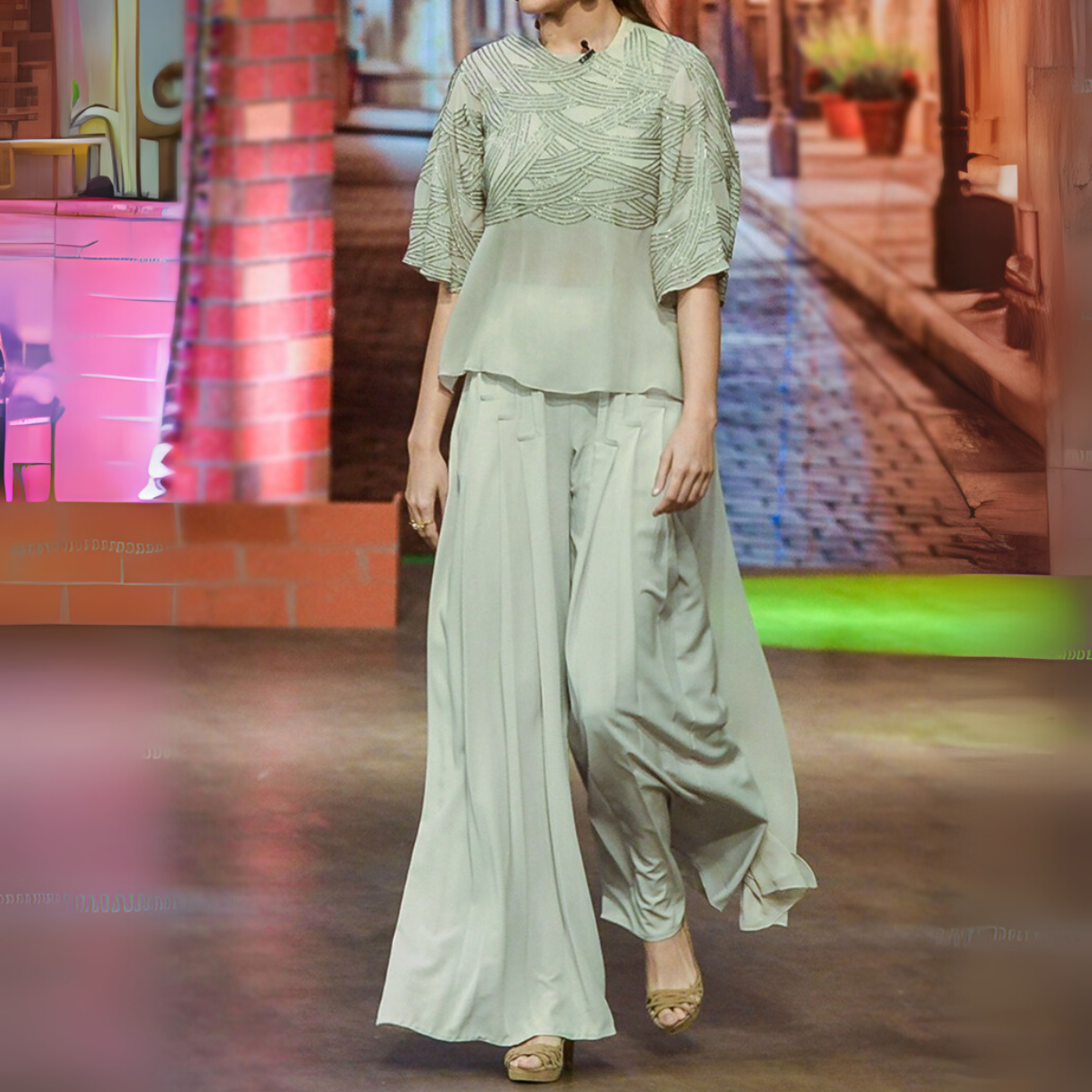 Elegant Indo-Western 3-Piece Combo | Jacket, Shrug, or Dupatta | IW-04