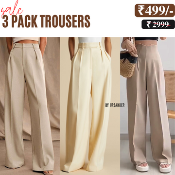 Women’s 3-Pack Trouser Combo | Cozy Comfort for Everyday Wear | TC-01