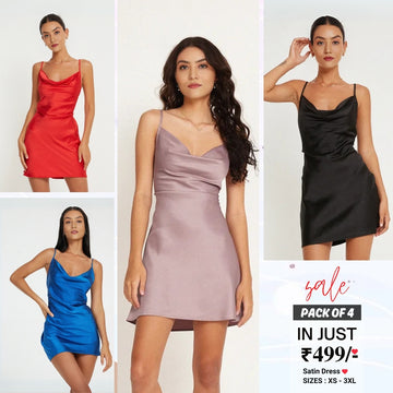 4 Combo Women’s Satin Dress Luxe Looks for Every Occasion | SD-01