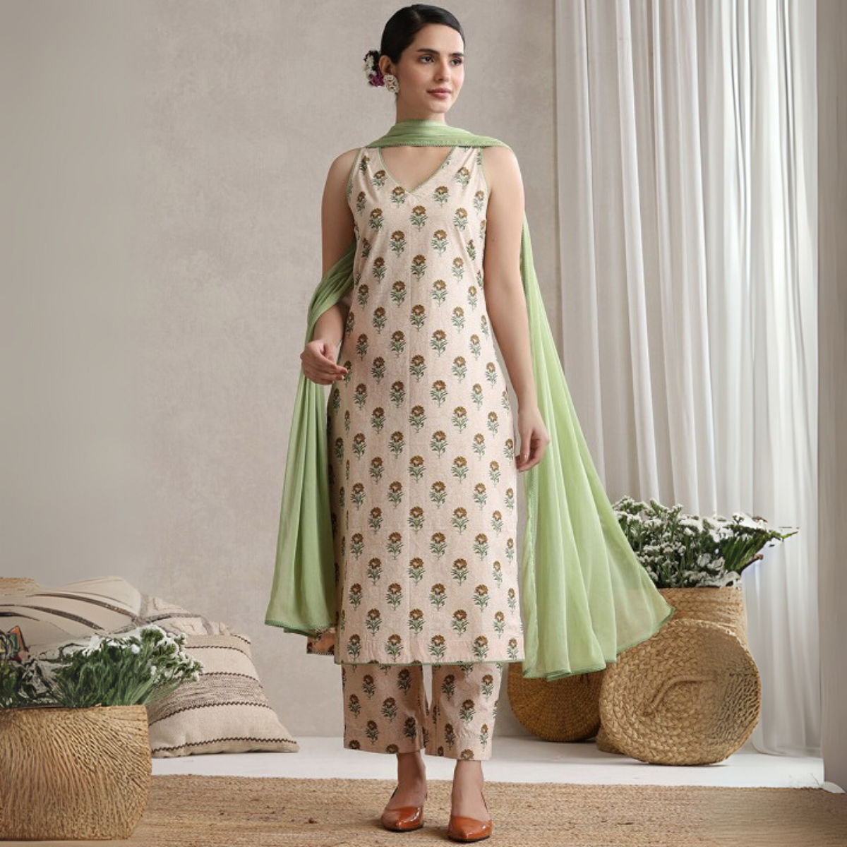 Designer 4-Piece Kurti Set with Matching Dupatta | MD-01
