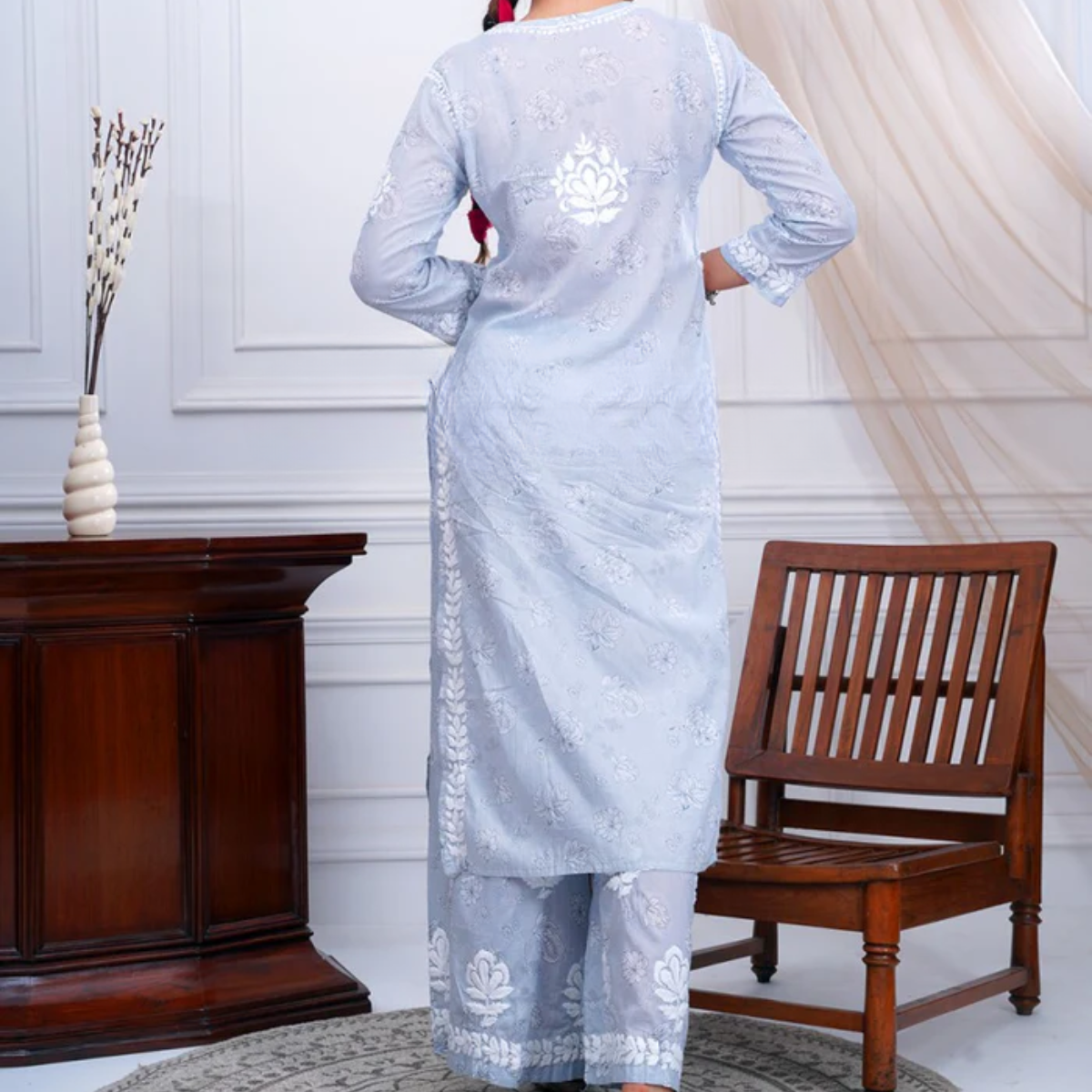 3 Combo Pack | Women Chikankari Work Kurti Set | Full Sleeves - CKS04