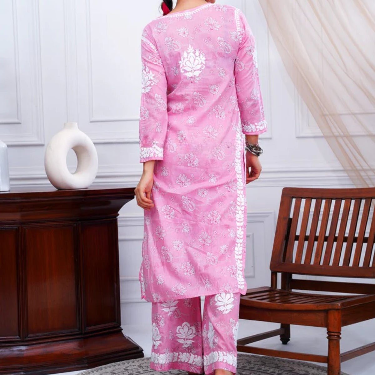 3 Combo Pack | Women Chikankari Work Kurti Set | Full Sleeves - CKS09