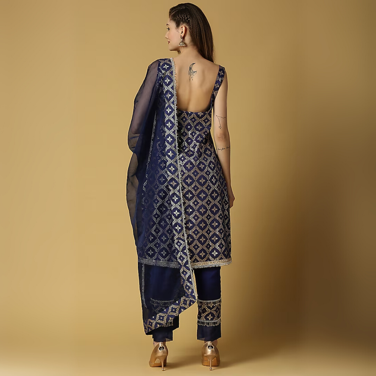 Designer 4-Piece Kurti Set with Matching Dupatta | MD-01