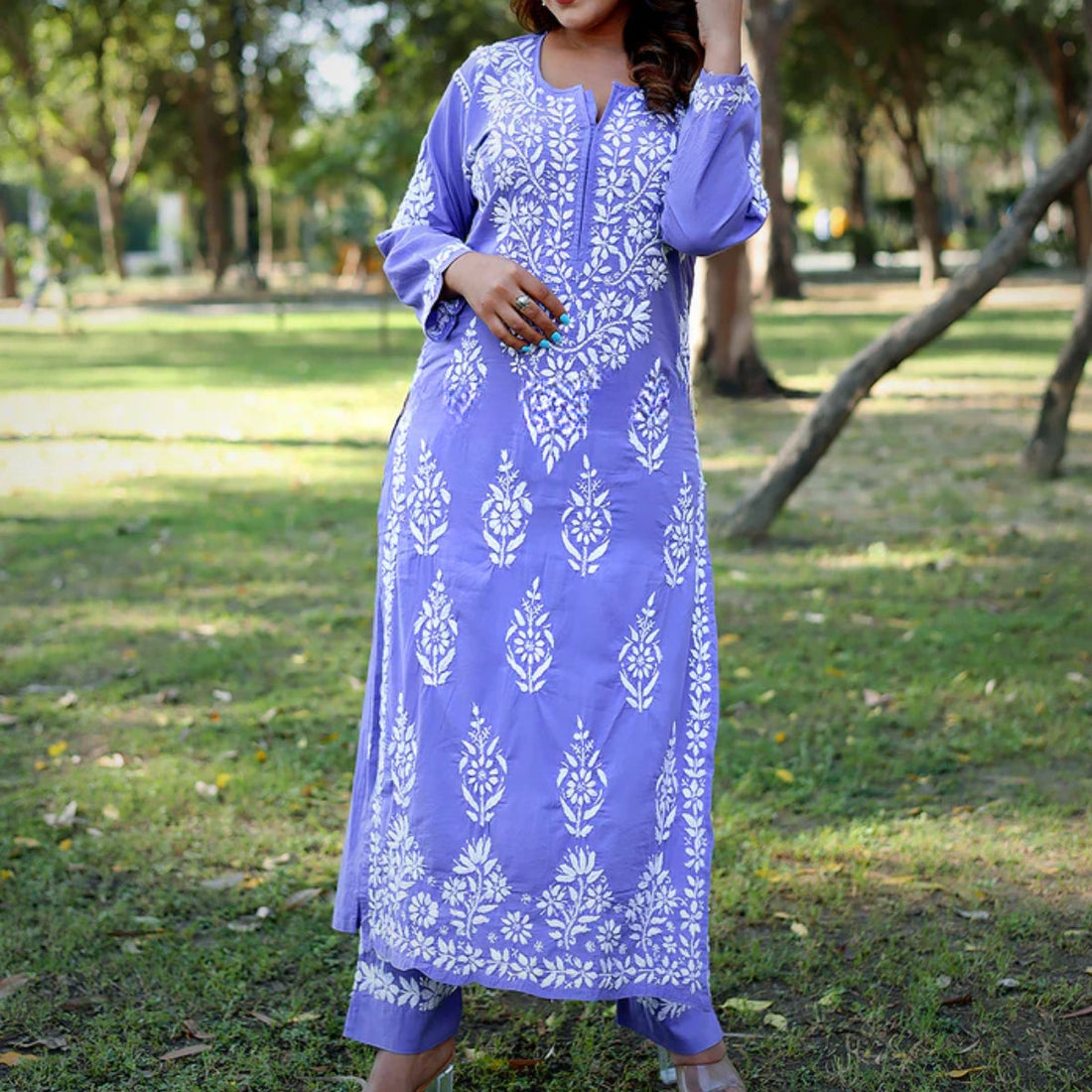 3 Combo Pack | Women Chikankari Work Kurti Set | Full Sleeves - CKS08