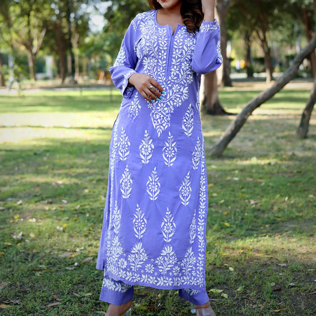 3 Combo Pack | Women Chikankari Work Kurti Set | Full Sleeves - CKS08
