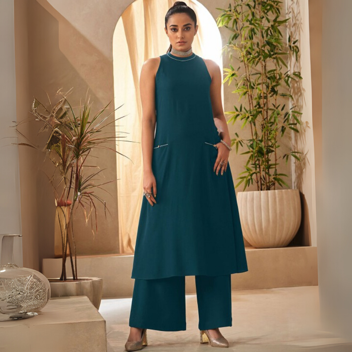 Pack of 3 Kurti Palazzo sets|soft, breathable & ideal for all-day wear | KP-05