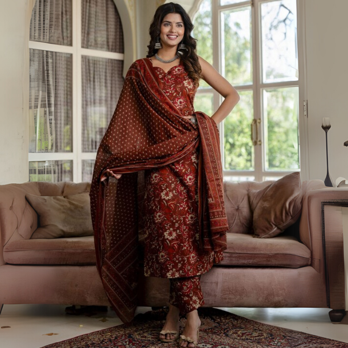Designer 4-Piece Kurti Set with Matching Dupatta | MD-08