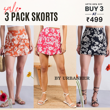 3-Pack Women’s Skorts – Soft, Stylish & Ready for Everywear | WS-04
