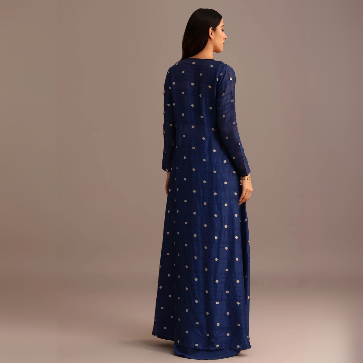 Elegant Indo-Western 3-Piece Combo | Jacket, Shrug, or Dupatta | IW-08