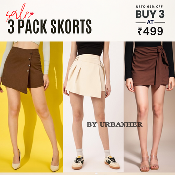 3-Pack Women’s Skorts – Soft, Stylish & Ready for Everywear | WS-03