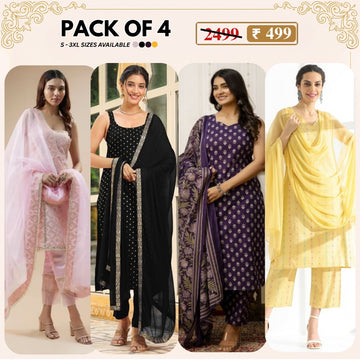 Designer 4-Piece Kurti Set with Matching Dupatta | MD-10