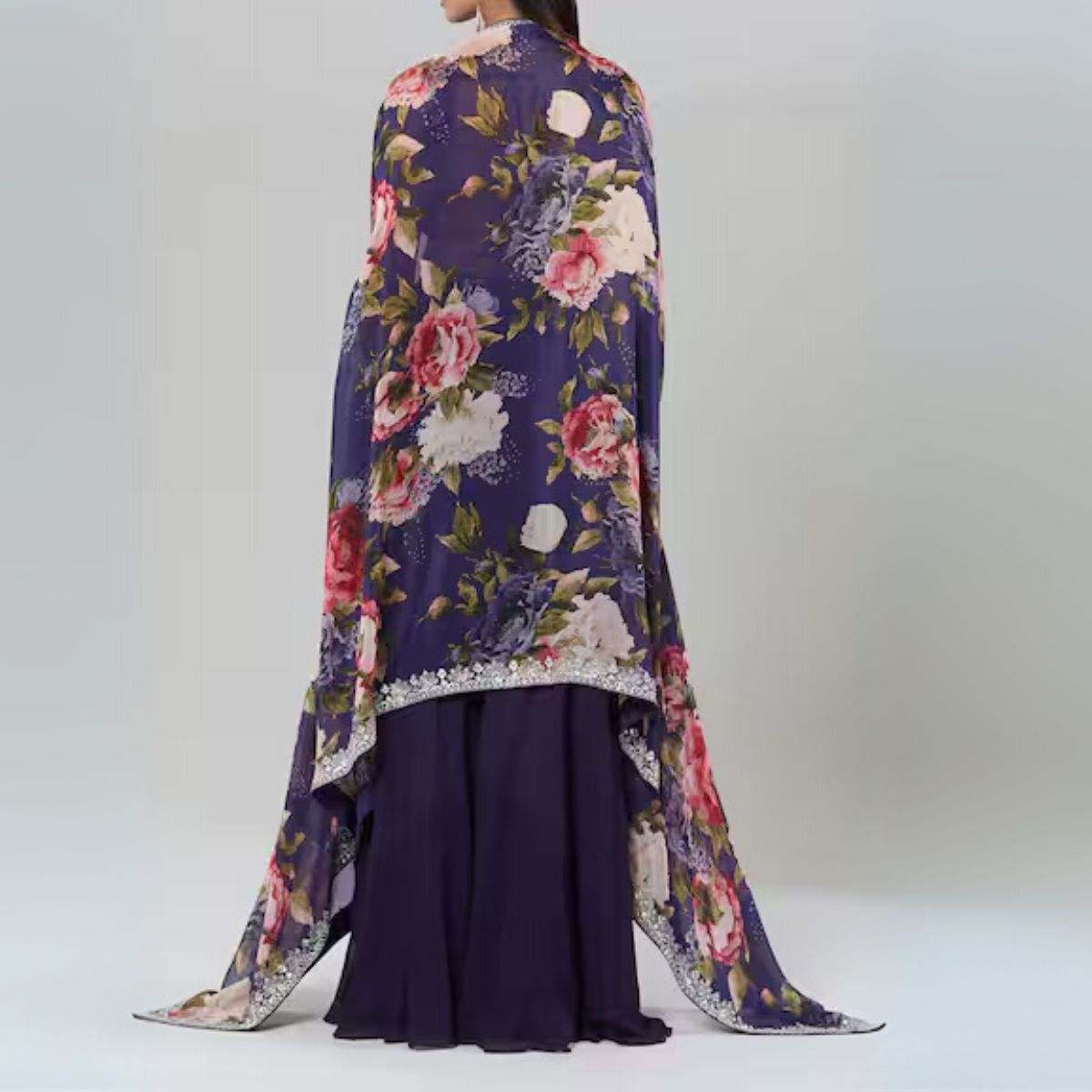 Elegant Indo-Western 3-Piece Combo | Jacket, Shrug, or Dupatta | IW-01