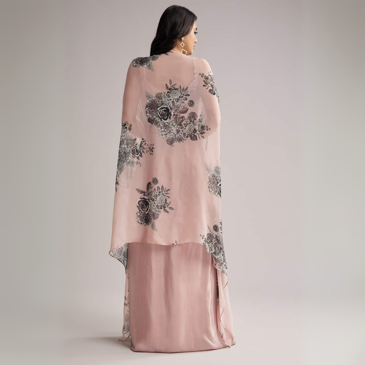 Elegant Indo-Western 3-Piece Combo | Jacket, Shrug, or Dupatta | IW-09