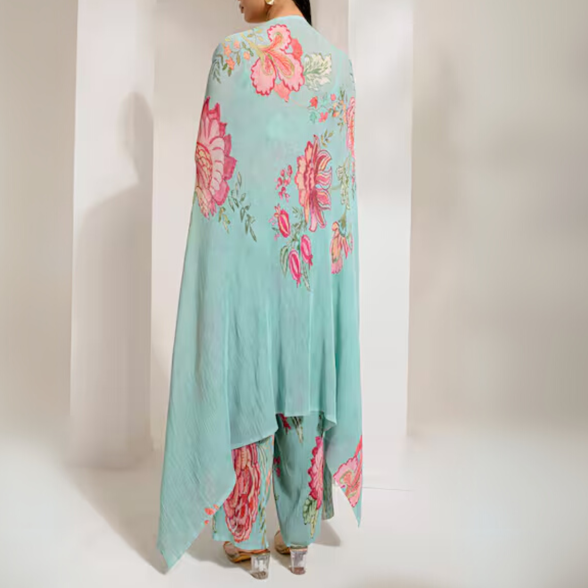 Elegant Indo-Western 3-Piece Combo | Jacket, Shrug, or Dupatta | IW-01