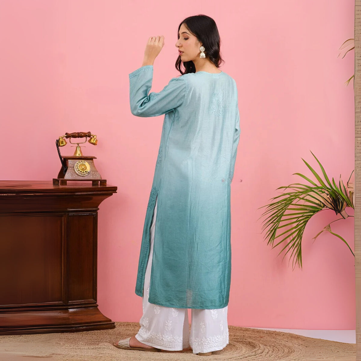 3 Combo Pack | Women Chikankari Work Kurti Set | Full Sleeves - CKS06