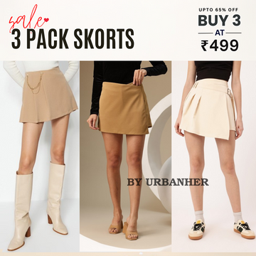 3-Pack Women’s Skorts – Soft, Stylish & Ready for Everywear | WS-02