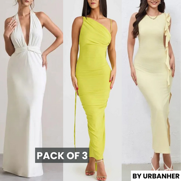 3-Pack Bodycon Dress Combo – Versatile Styles for Every Occasion | DC-04