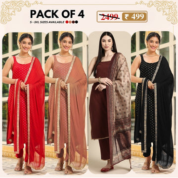 Designer 4-Piece Kurti Set with Matching Dupatta | MD-02