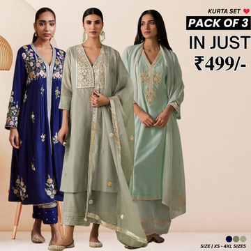 PACK OF 3 | Stylish Women’s Fancy Ethnic Kurta Set for Special Occasions | WK-05