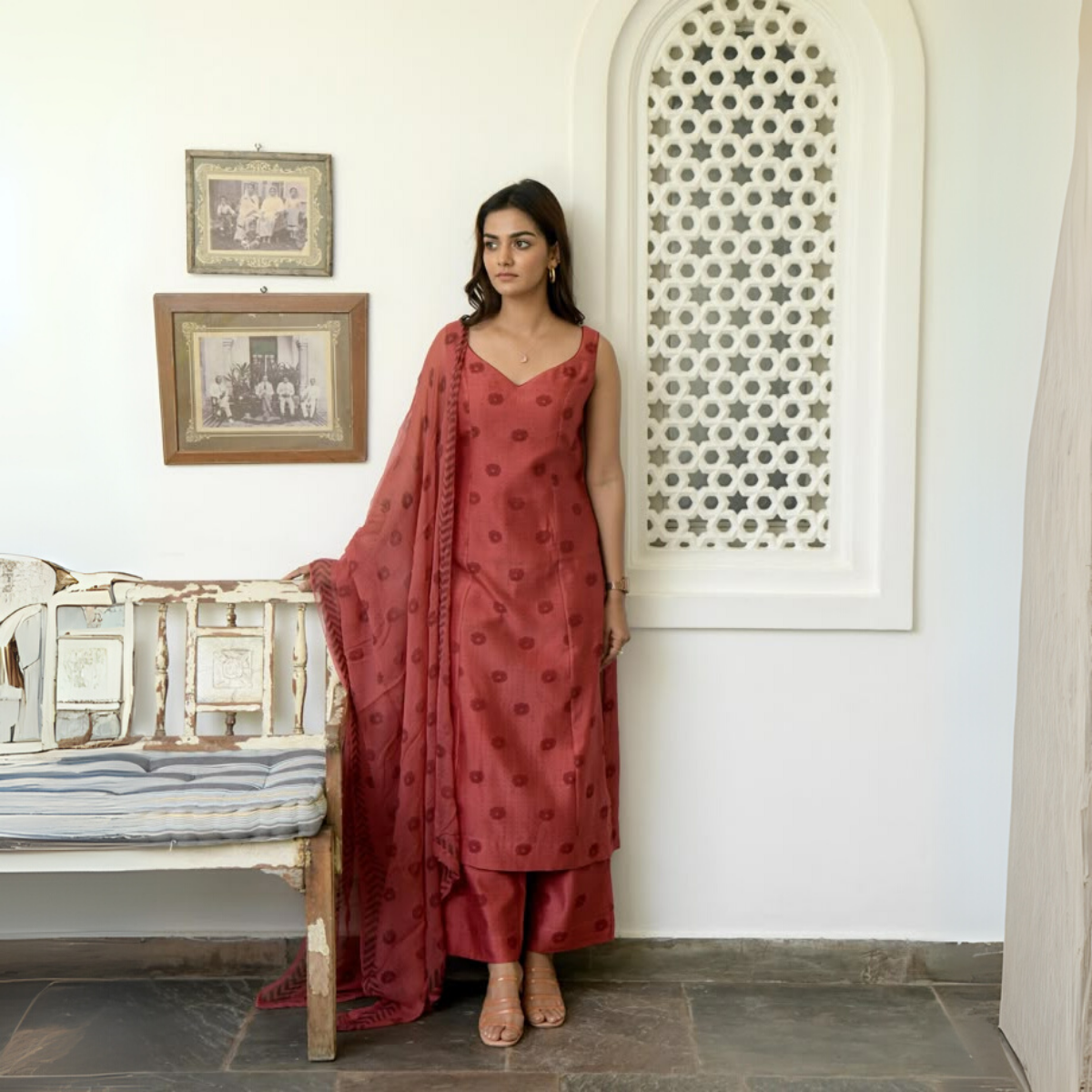 Designer 4-Piece Kurti Set with Matching Dupatta | MD-05
