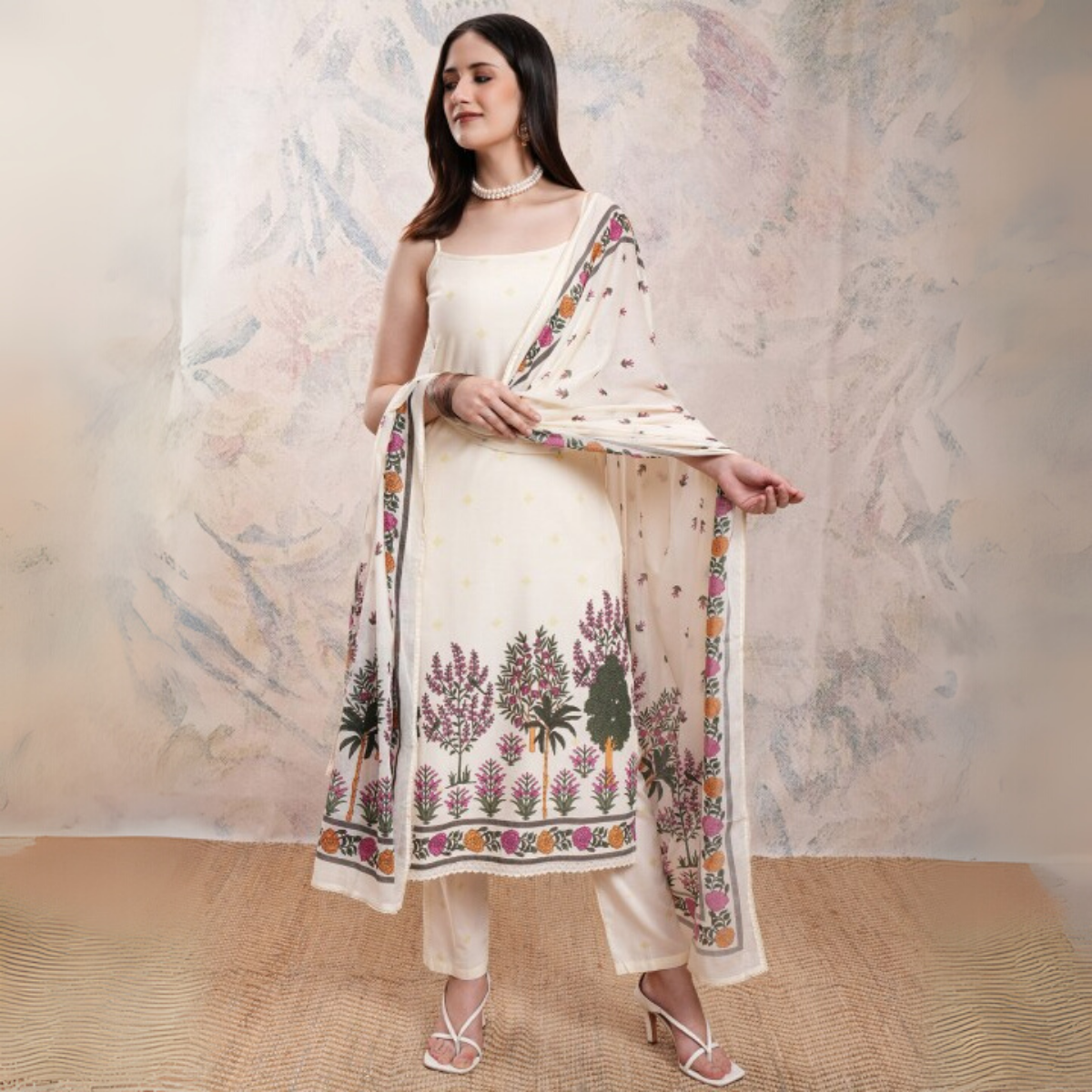 Designer 4-Piece Kurti Set with Matching Dupatta | MD-07
