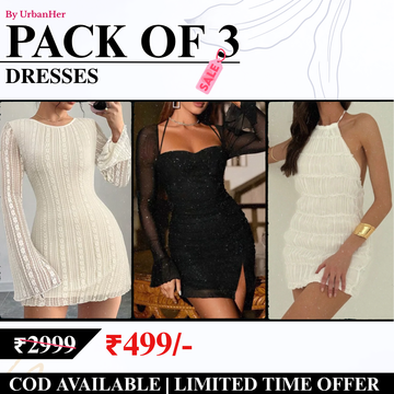 Pack of 3 Dresses | Soft,Comfy,Party Wear| TD-03