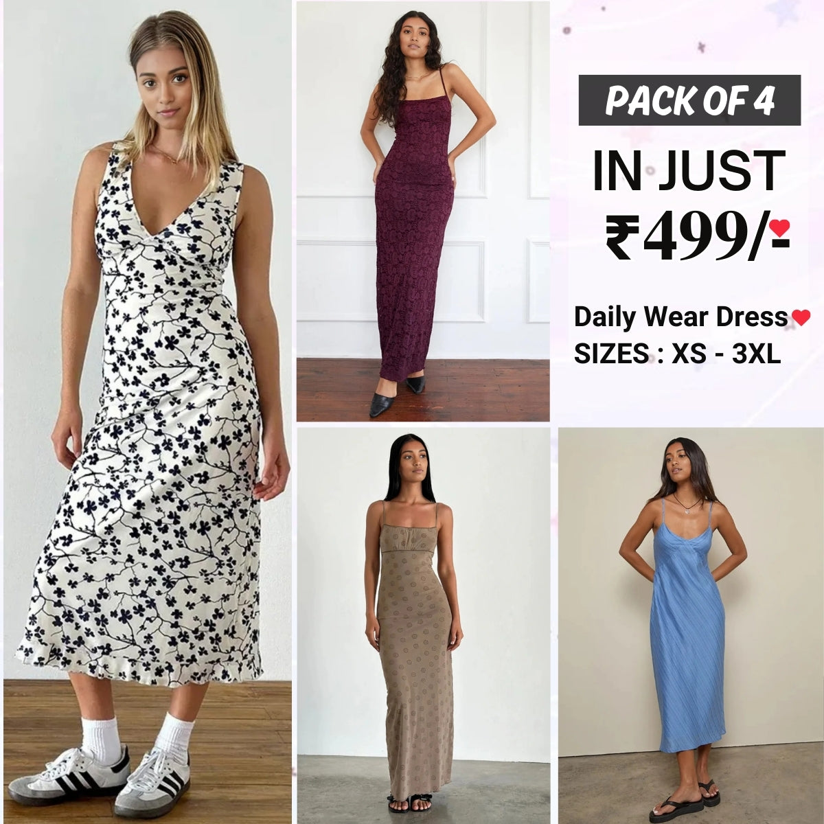 4 Women’s Daily Wear Dress Collection Your Daily Style Solution | DD-07