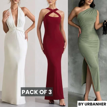 3-Pack Bodycon Dress Combo – Versatile Styles for Every Occasion | DC-08