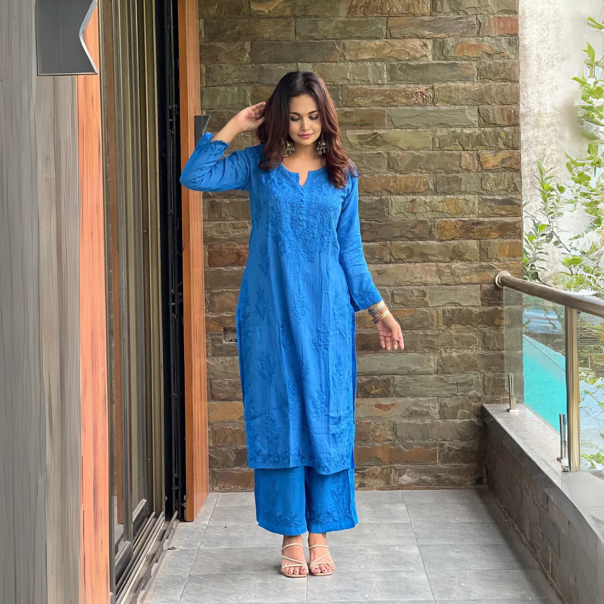 3 Combo Pack | Women Chikankari Work Kurti Set | Full Sleeves - CKS02